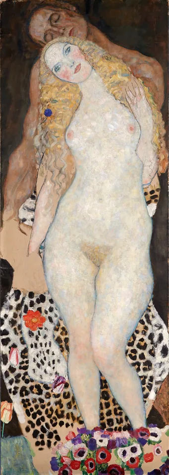 Adam and Eve by Gustav Klimt, 1917–1918