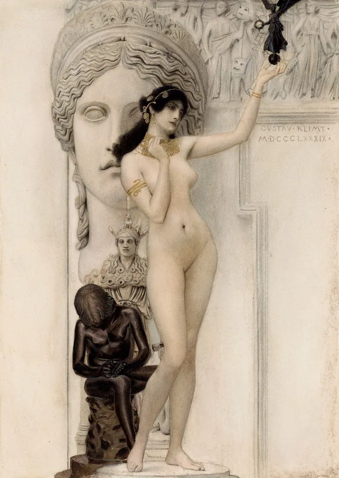 Allegory of Sculpture by Gustav Klimt, 1889