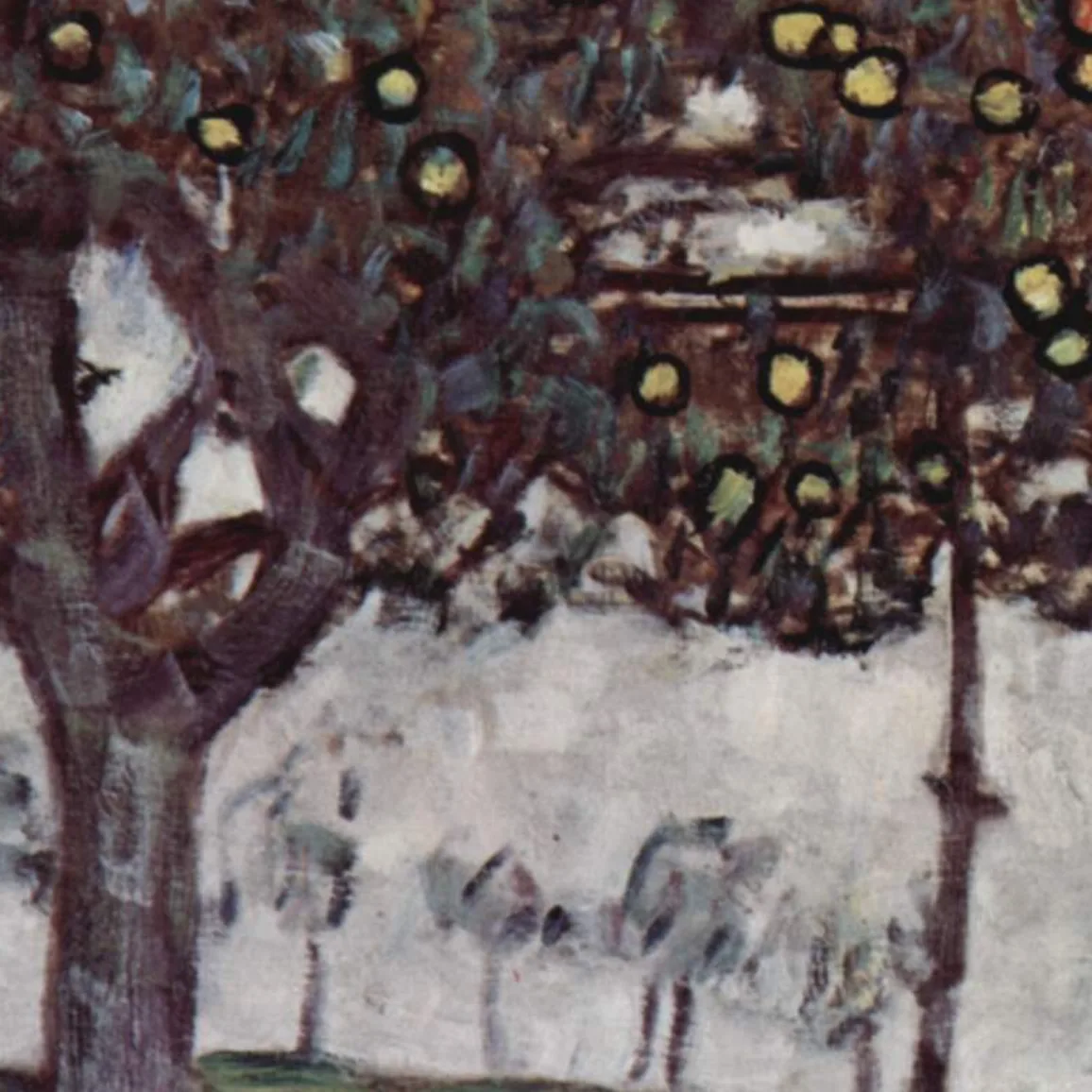 Detail 2 of Apple Tree II by Gustav Klimt, 1916