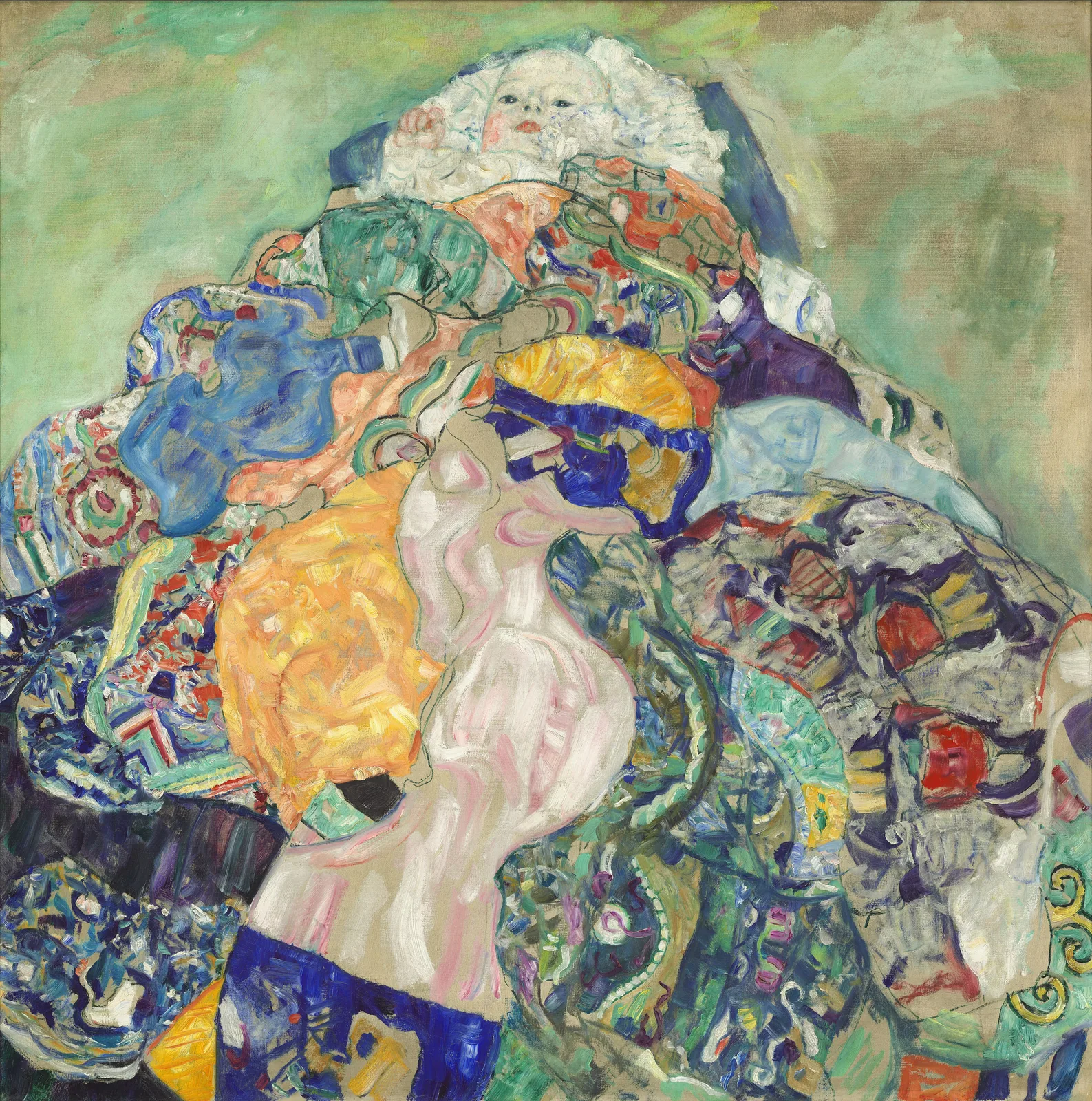Baby (Cradle) by Gustav Klimt, 1917–1918