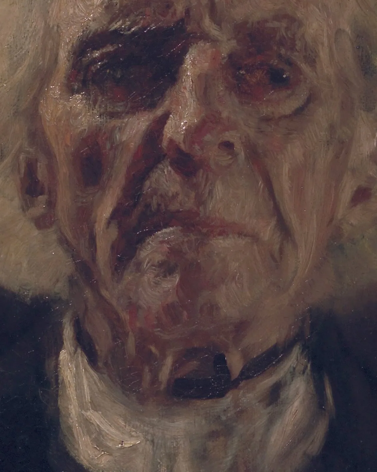 Detail 1 of Blind Man by Gustav Klimt, 1896