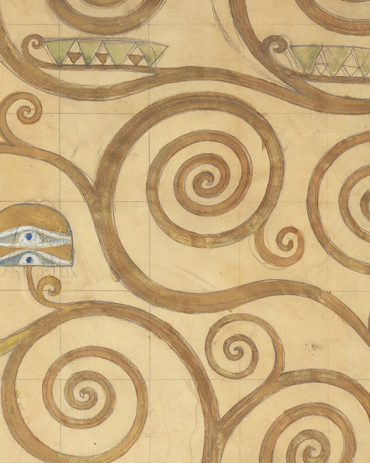 Detail 1 of Expectation by Gustav Klimt, 1910–1911