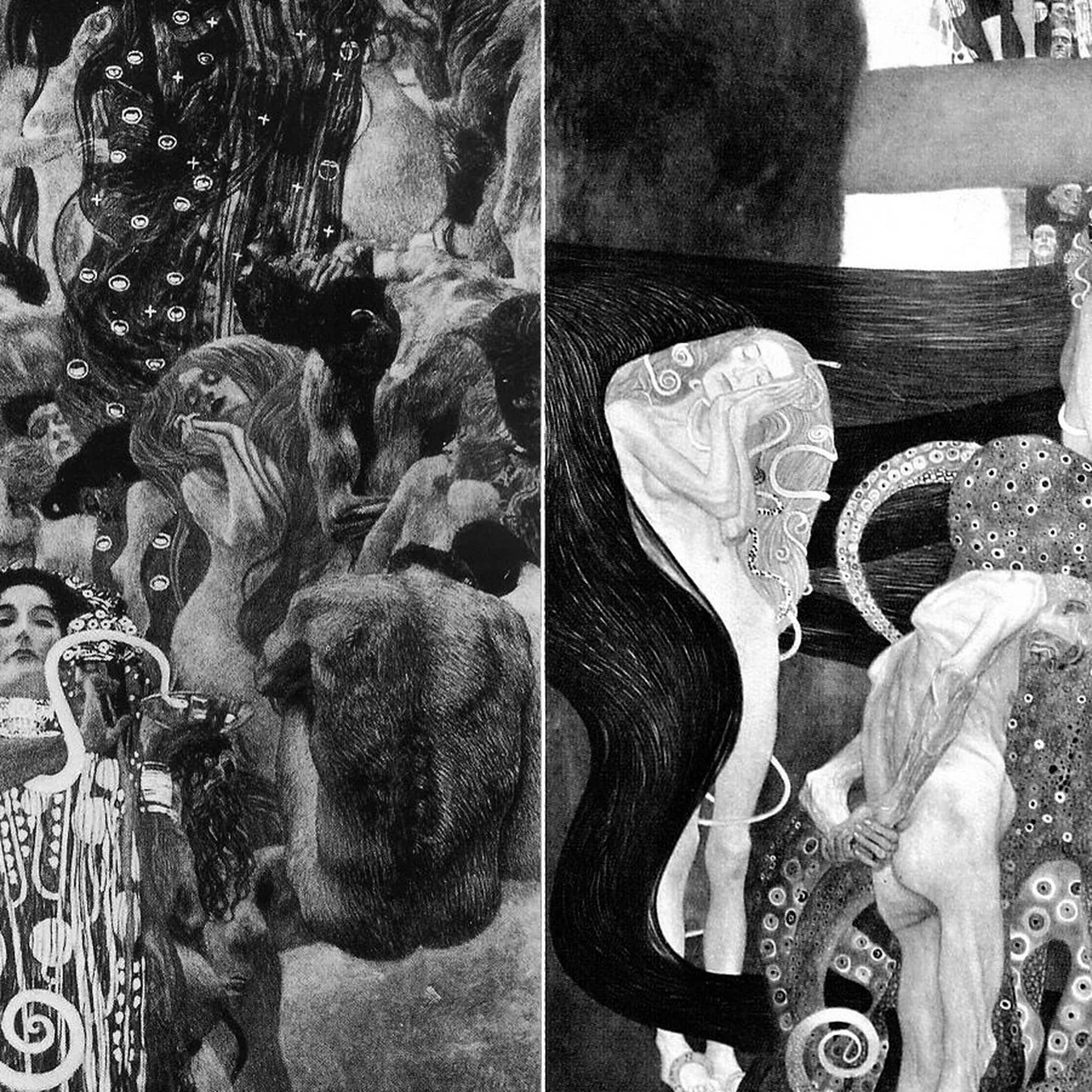 Detail 1 of The Faculty Paintings by Gustav Klimt, 1899–1907