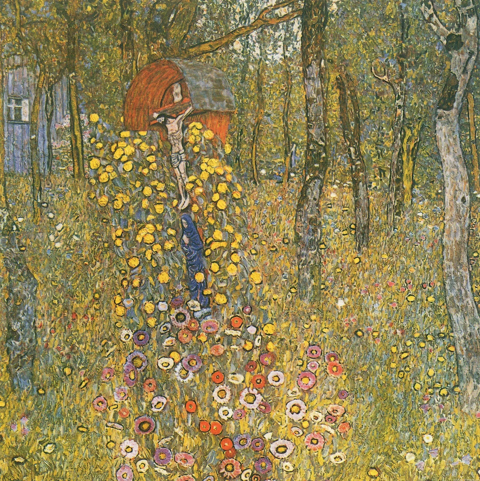 Farm Garden with Crucifix by Gustav Klimt, 1911–1912