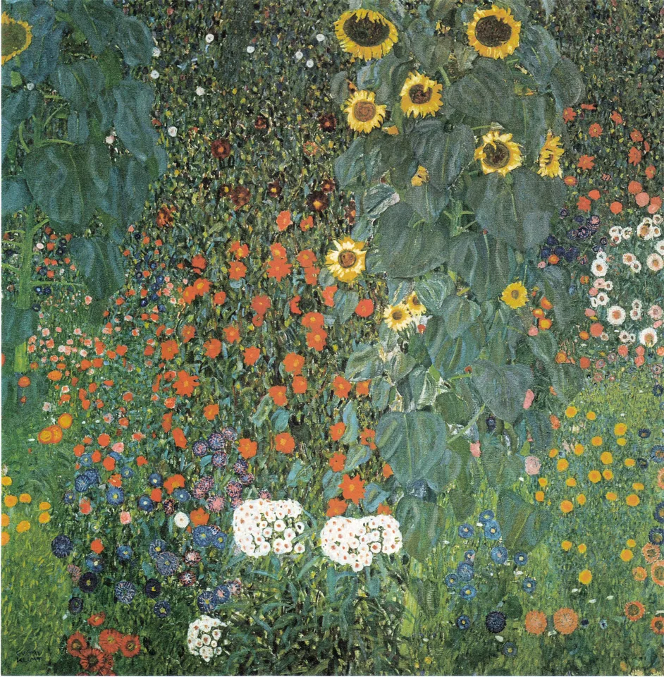 Farm Garden with Sunflowers by Gustav Klimt, c. 1907