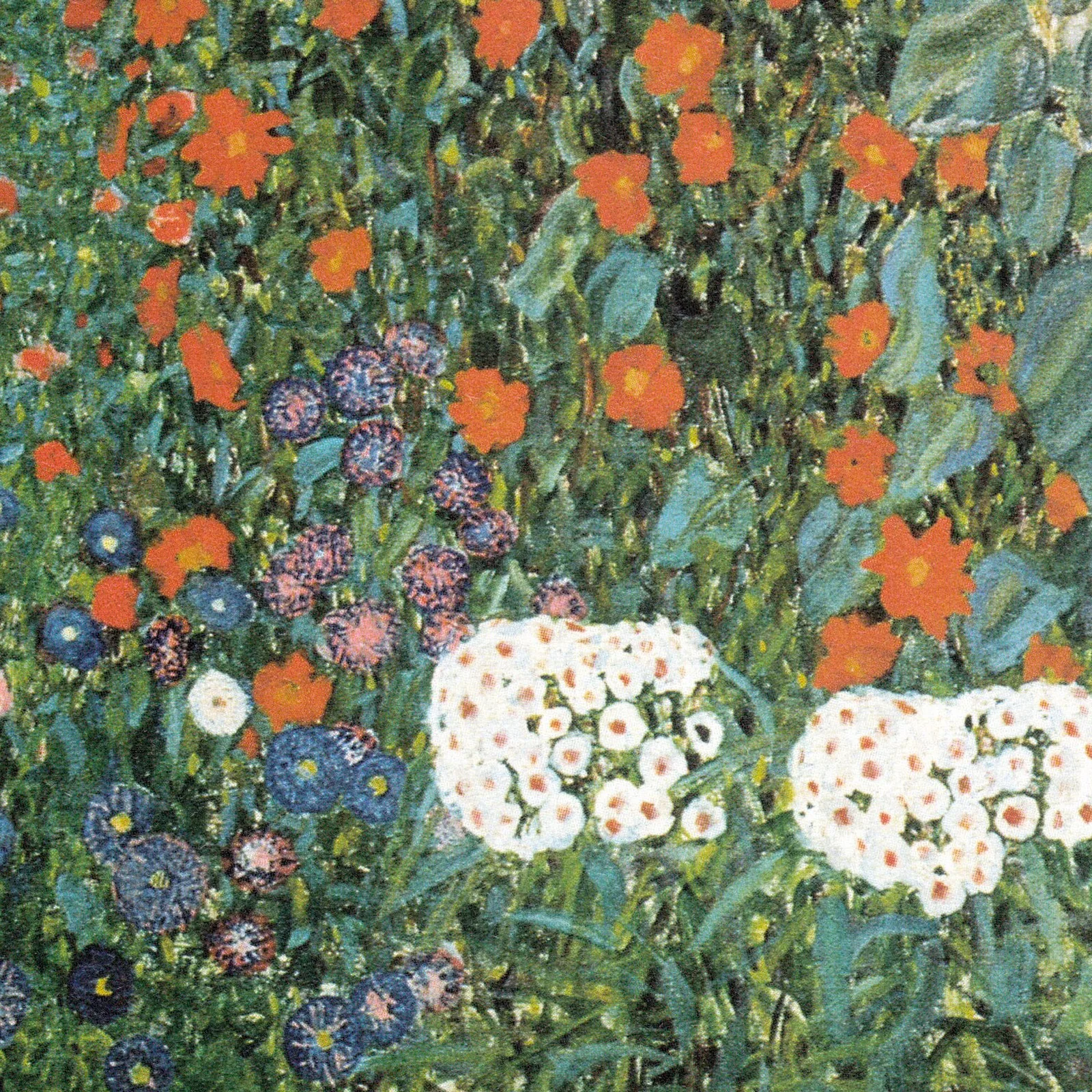 Detail 1 of Farm Garden with Sunflowers by Gustav Klimt, c. 1907