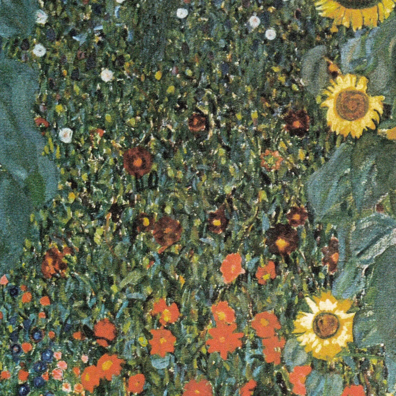 Detail 2 of Farm Garden with Sunflowers by Gustav Klimt, c. 1907