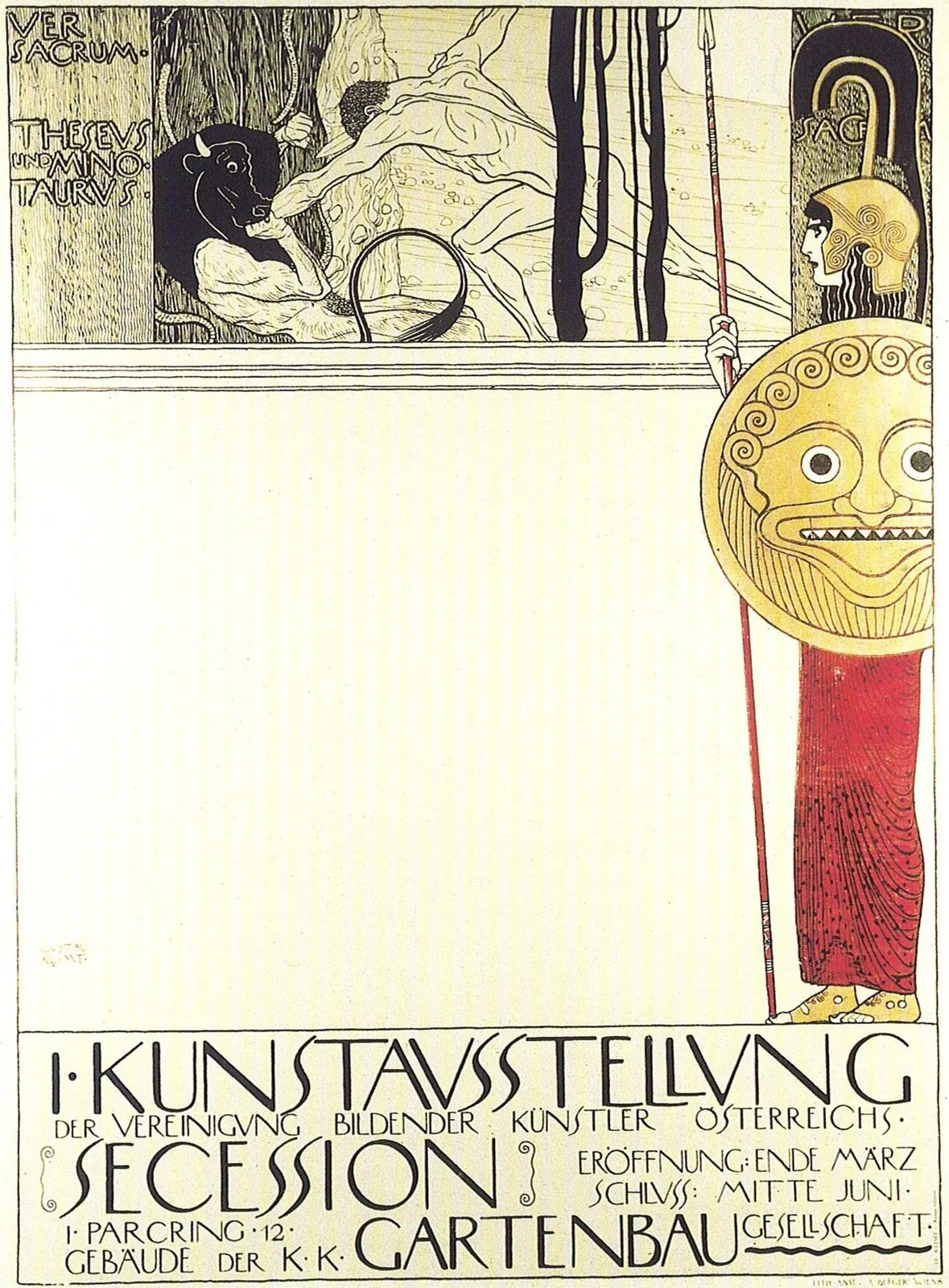 Poster for the First Secession Exhibition by Gustav Klimt, 1898