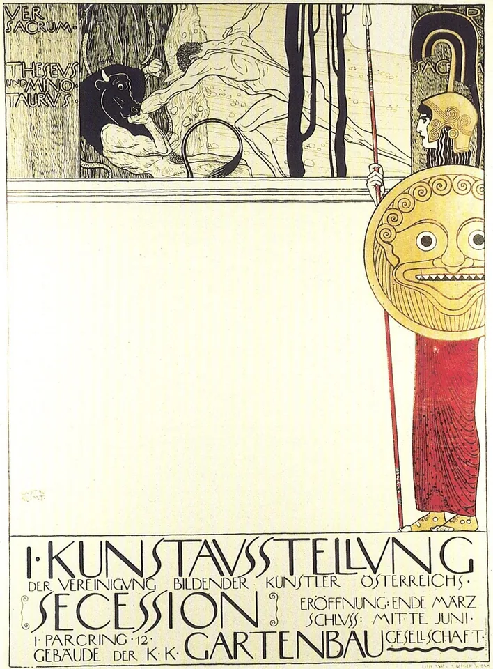 Poster for the First Secession Exhibition by Gustav Klimt, 1898