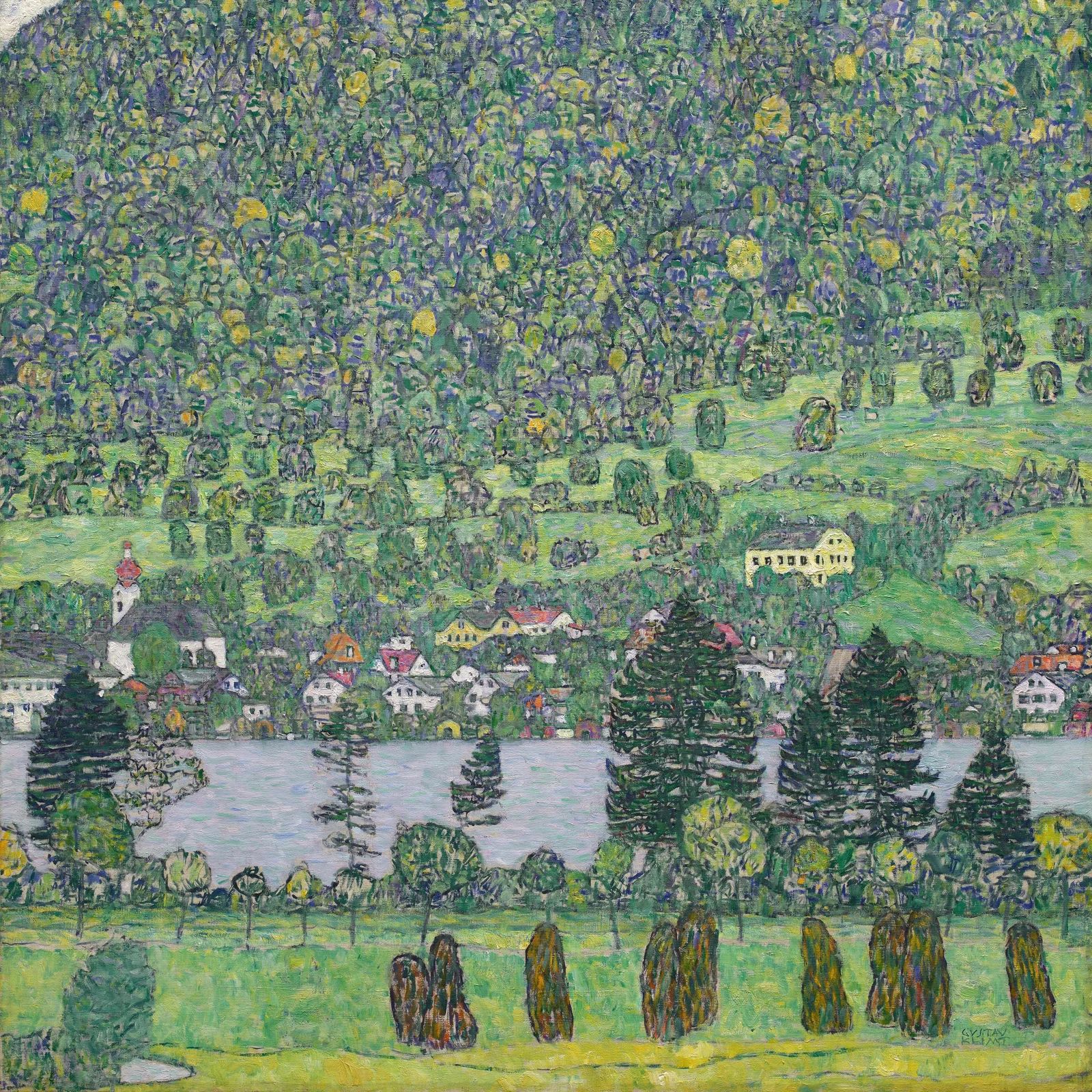 Forest Slope in Unterach on the Attersee by Gustav Klimt, 1916