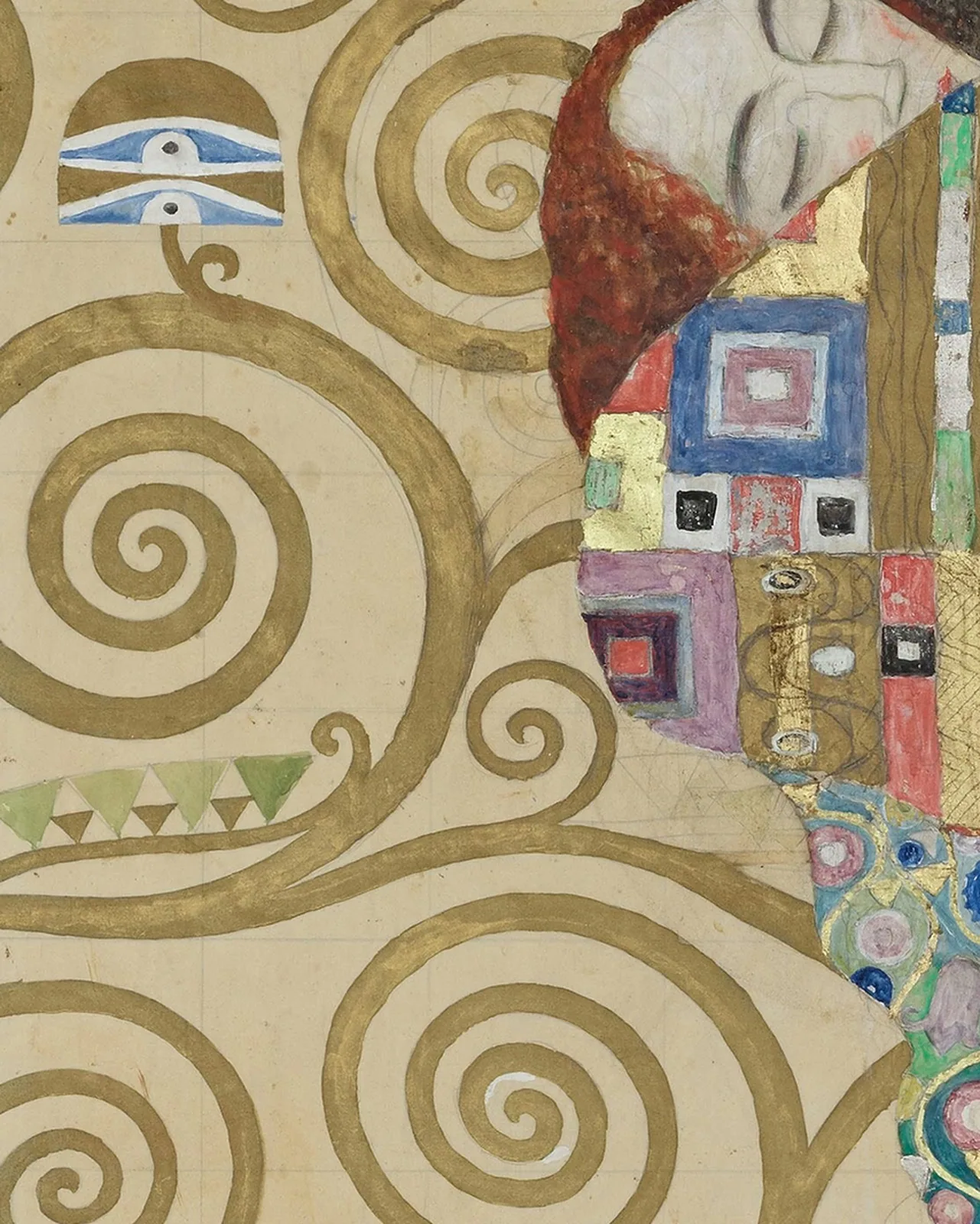 Detail 2 of Fulfillment by Gustav Klimt, 1910–1911