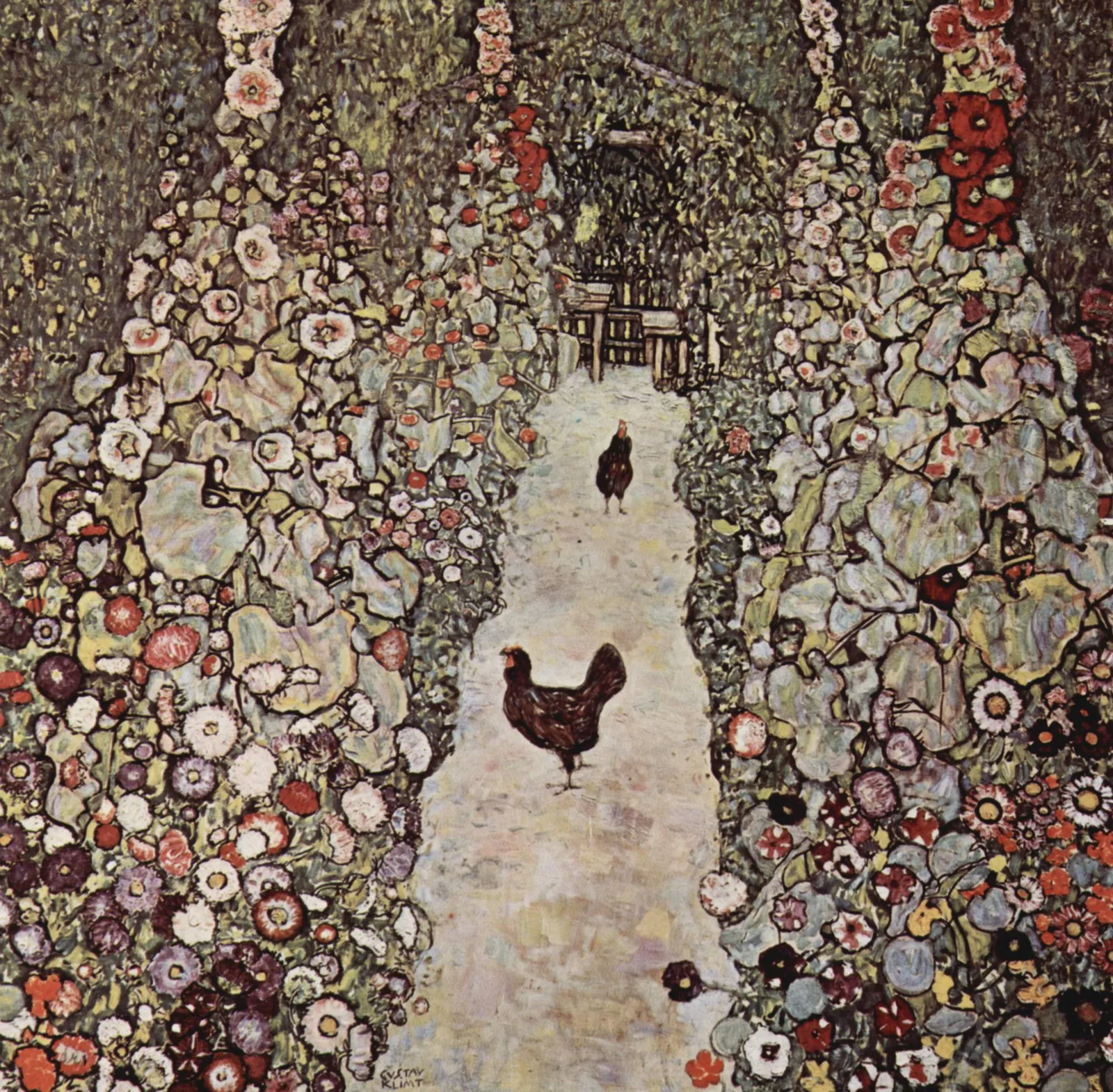 Garden Path with Chickens by Gustav Klimt, 1917