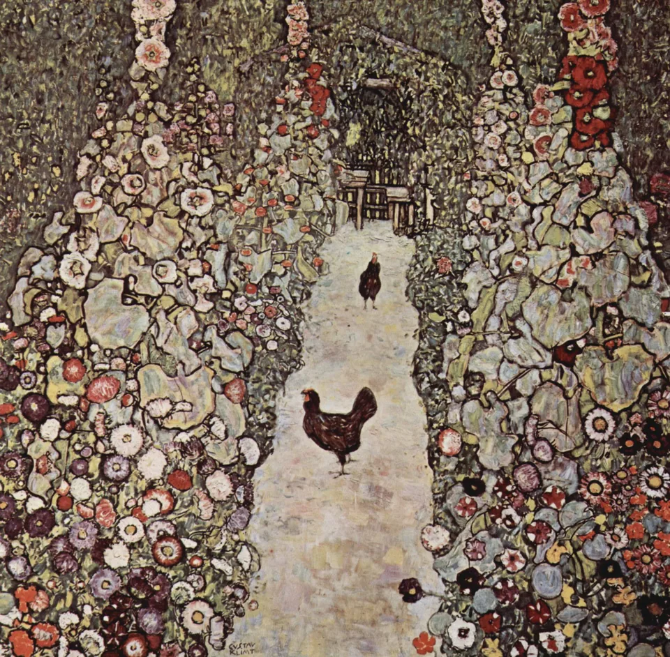 Garden Path with Chickens by Gustav Klimt, 1917