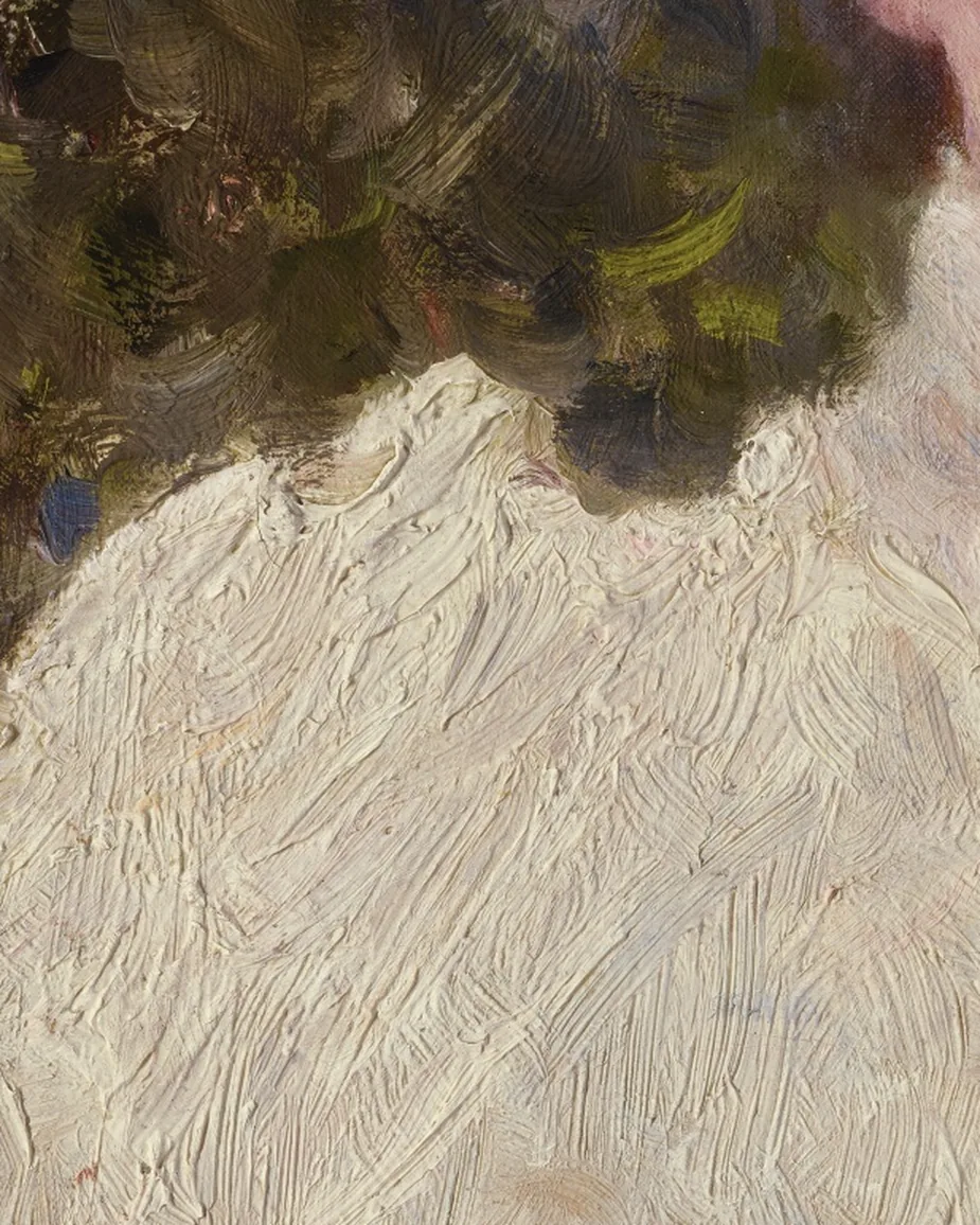Detail 1 of Girl in the Foliage by Gustav Klimt, c. 1898