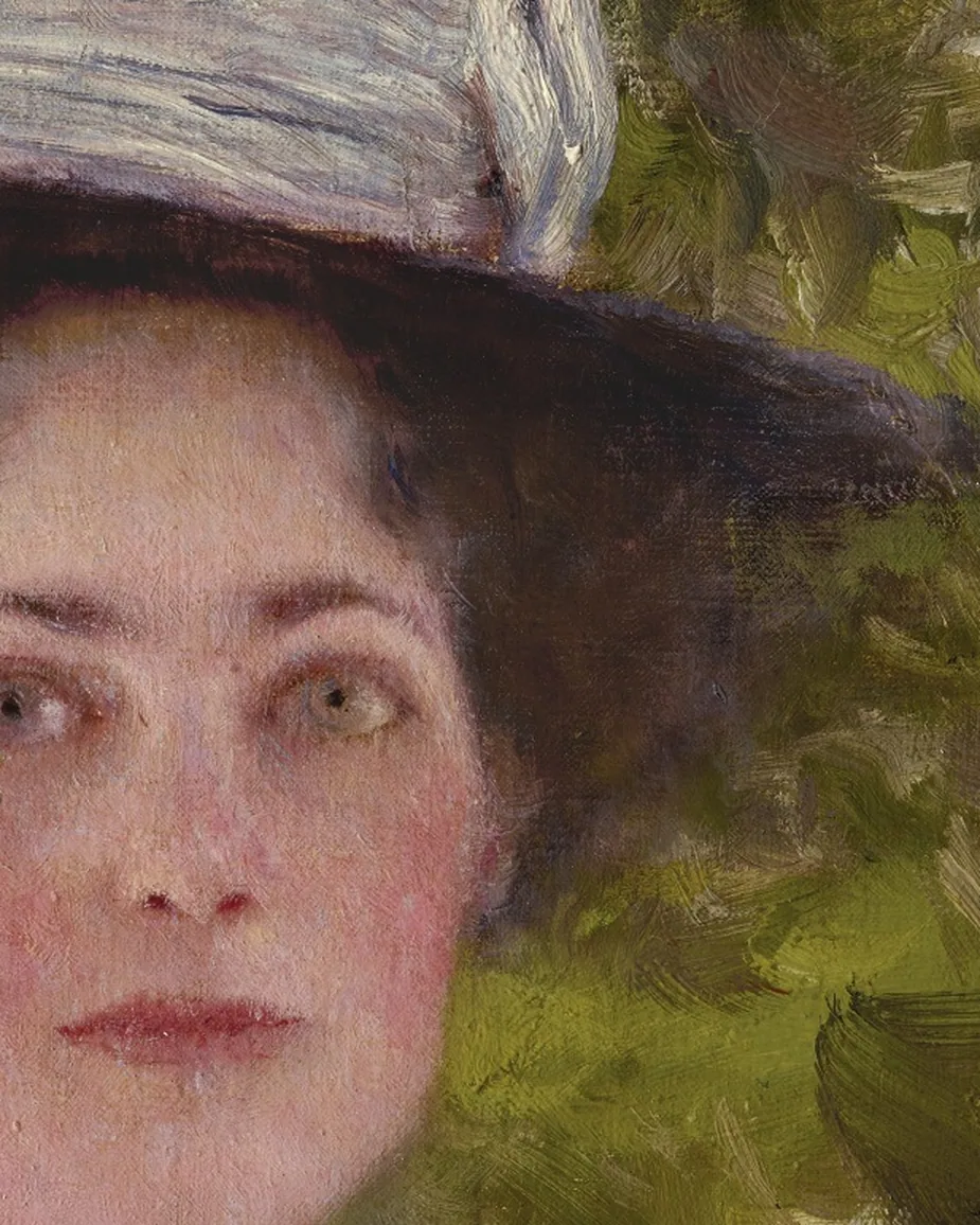 Detail 2 of Girl in the Foliage by Gustav Klimt, c. 1898