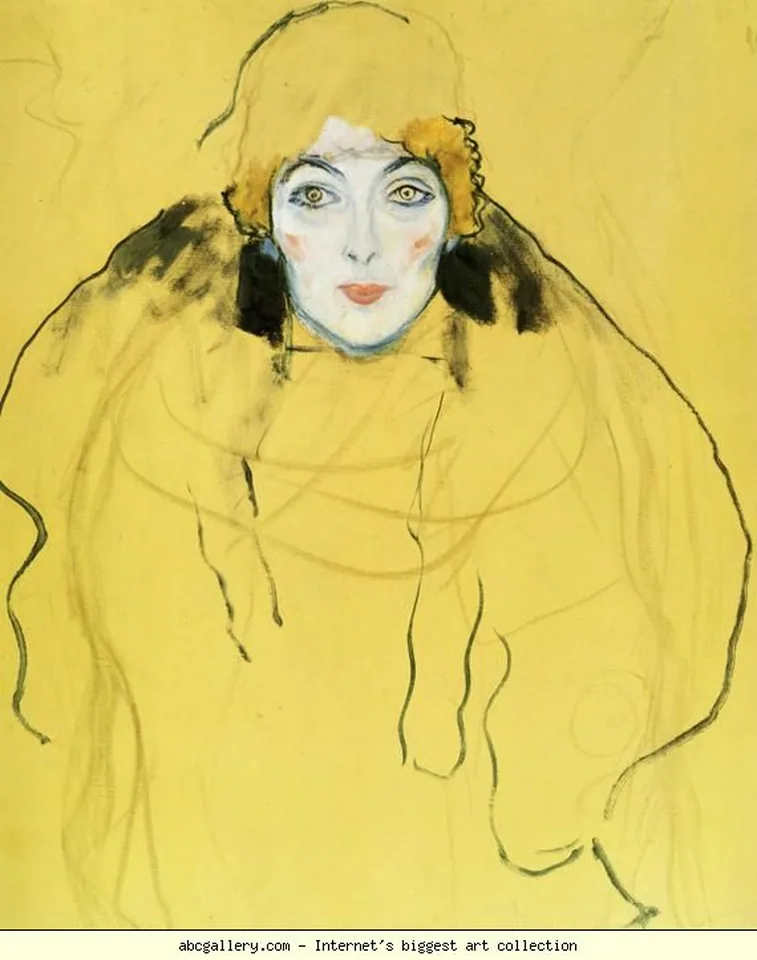 Head of a Woman by Gustav Klimt, 1917–1918