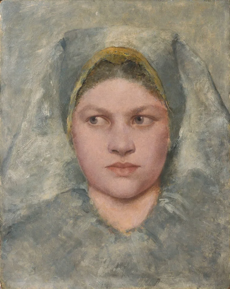 Head Study of a Girl from Haná by Gustav Klimt, 1883