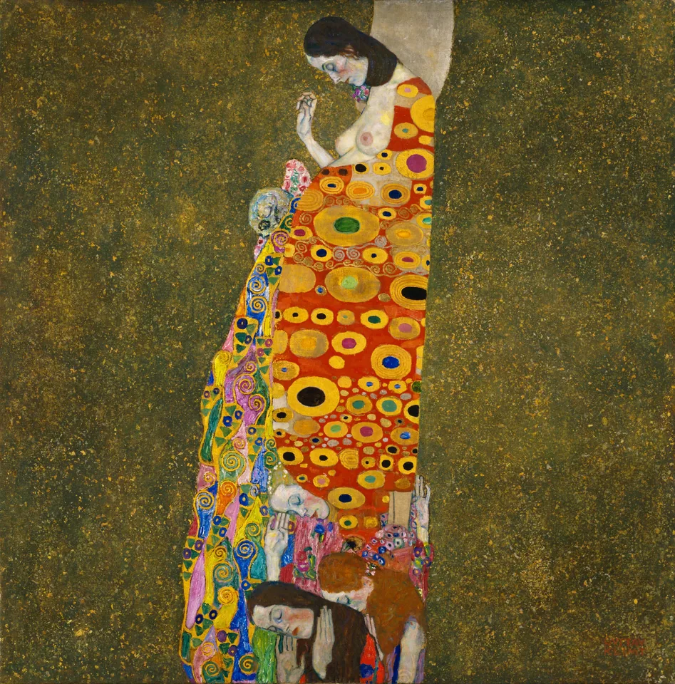 Hope II by Gustav Klimt, 1907–1908