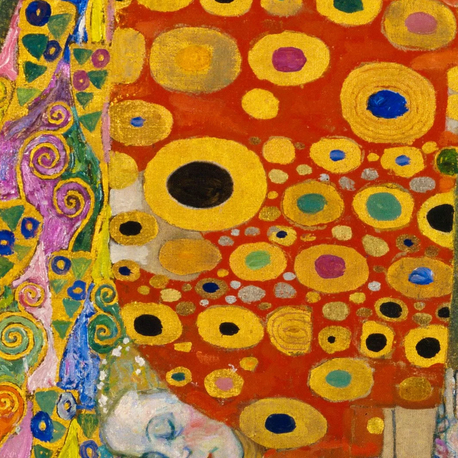 Detail 1 of Hope II by Gustav Klimt, 1907–1908