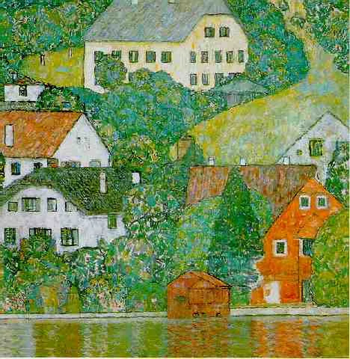 Houses at Unterach on the Attersee by Gustav Klimt, 1916
