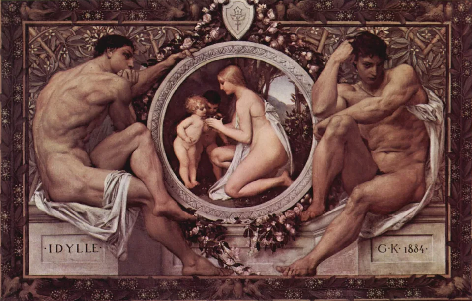 Idyll by Gustav Klimt, 1884