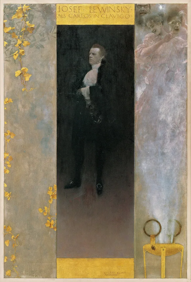 Josef Lewinsky as Carlos in Clavigo by Gustav Klimt, 1895