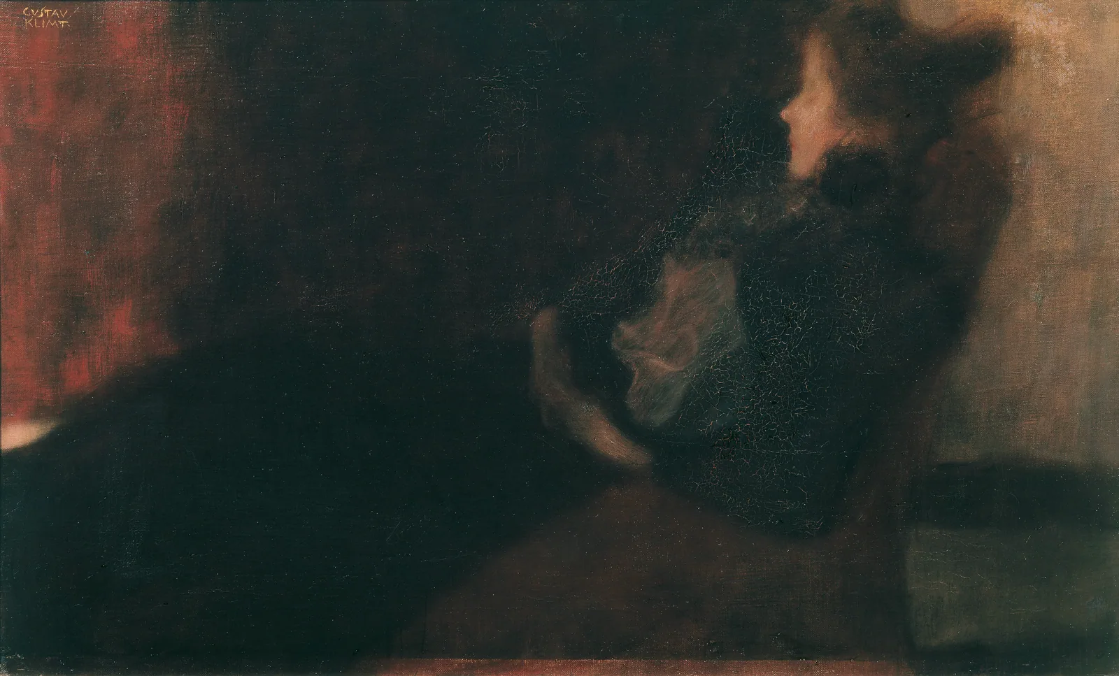 Lady by the Fireplace by Gustav Klimt, 1897–1898