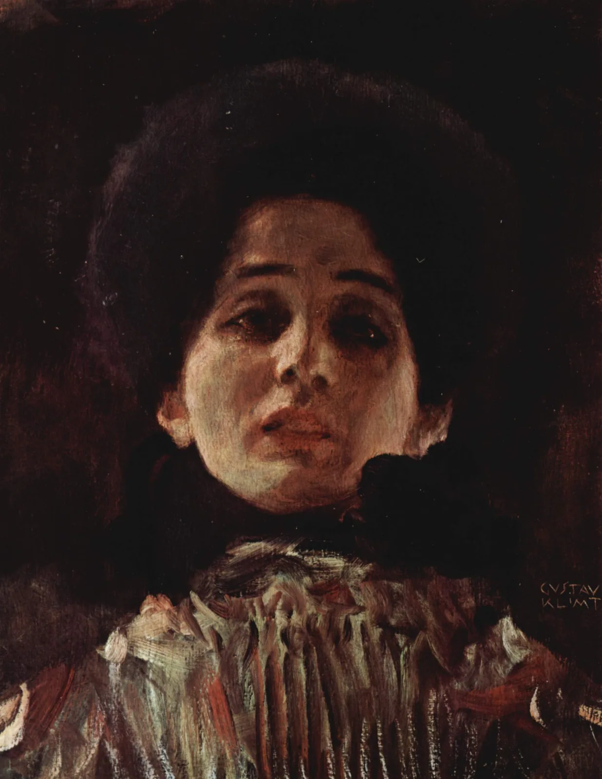 Lady en Face by Gustav Klimt, 1898
