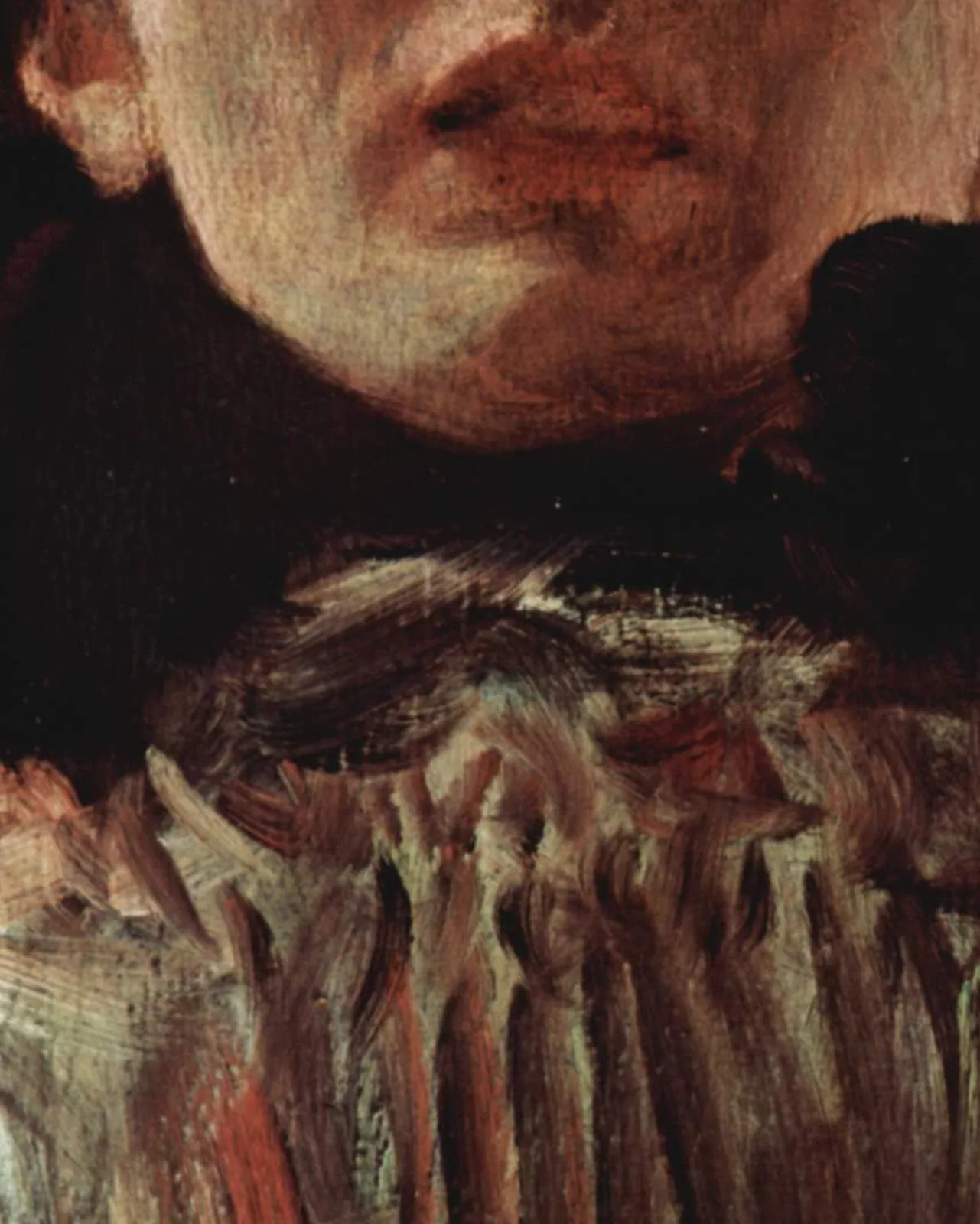 Detail 1 of Lady en Face by Gustav Klimt, 1898
