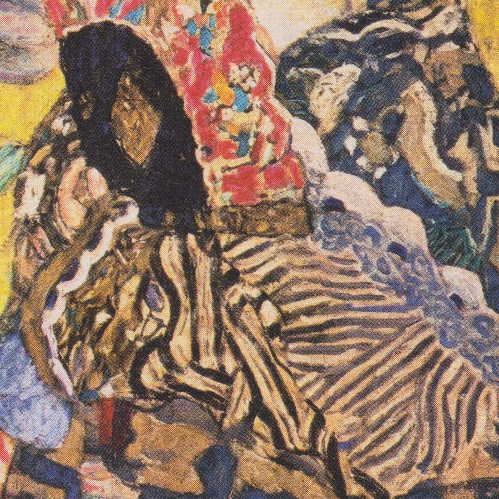 Detail 1 of Lady with a Fan by Gustav Klimt, 1917–1918