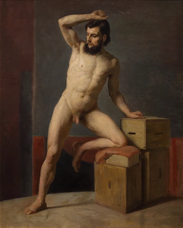 Male Nude by Gustav Klimt, 1883