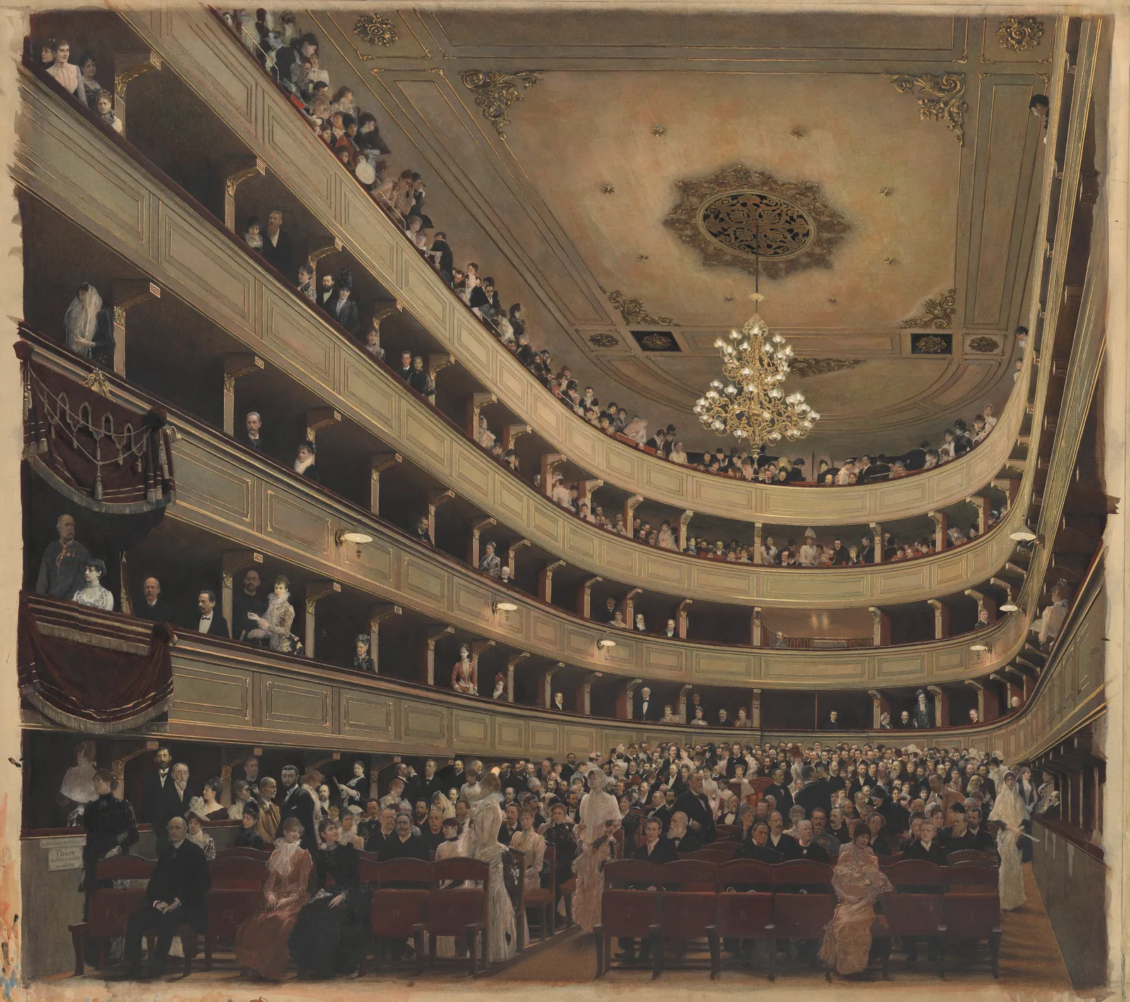 Auditorium of the Old Burgtheater by Gustav Klimt, 1888