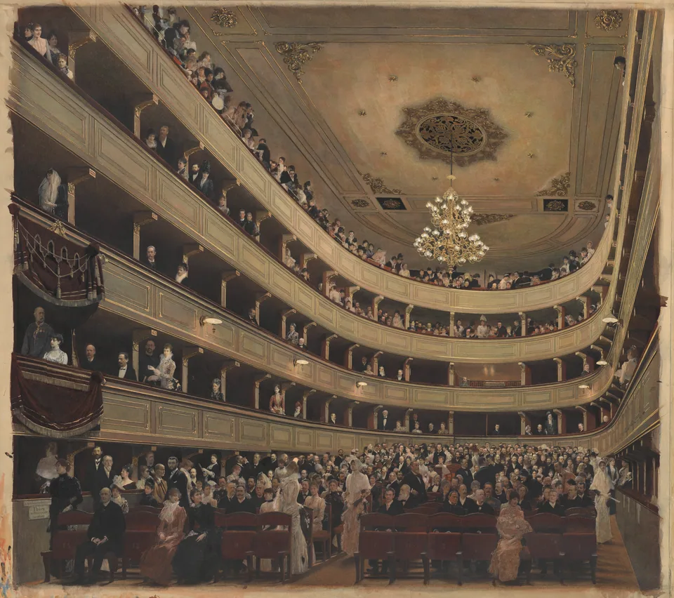 Auditorium of the Old Burgtheater by Gustav Klimt, 1888