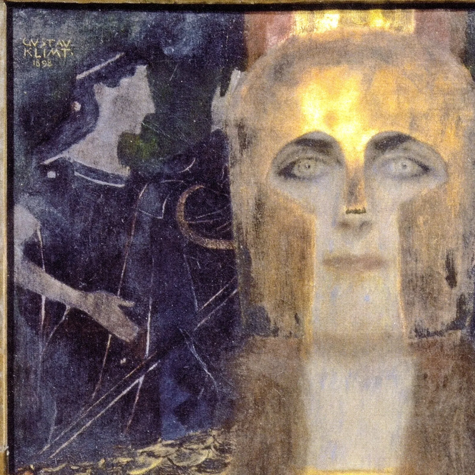Detail 3 of Pallas Athena by Gustav Klimt, 1898