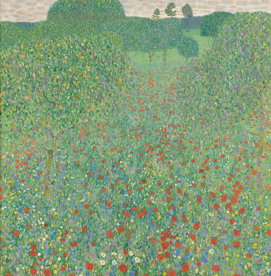 Poppy Field by Gustav Klimt, 1907