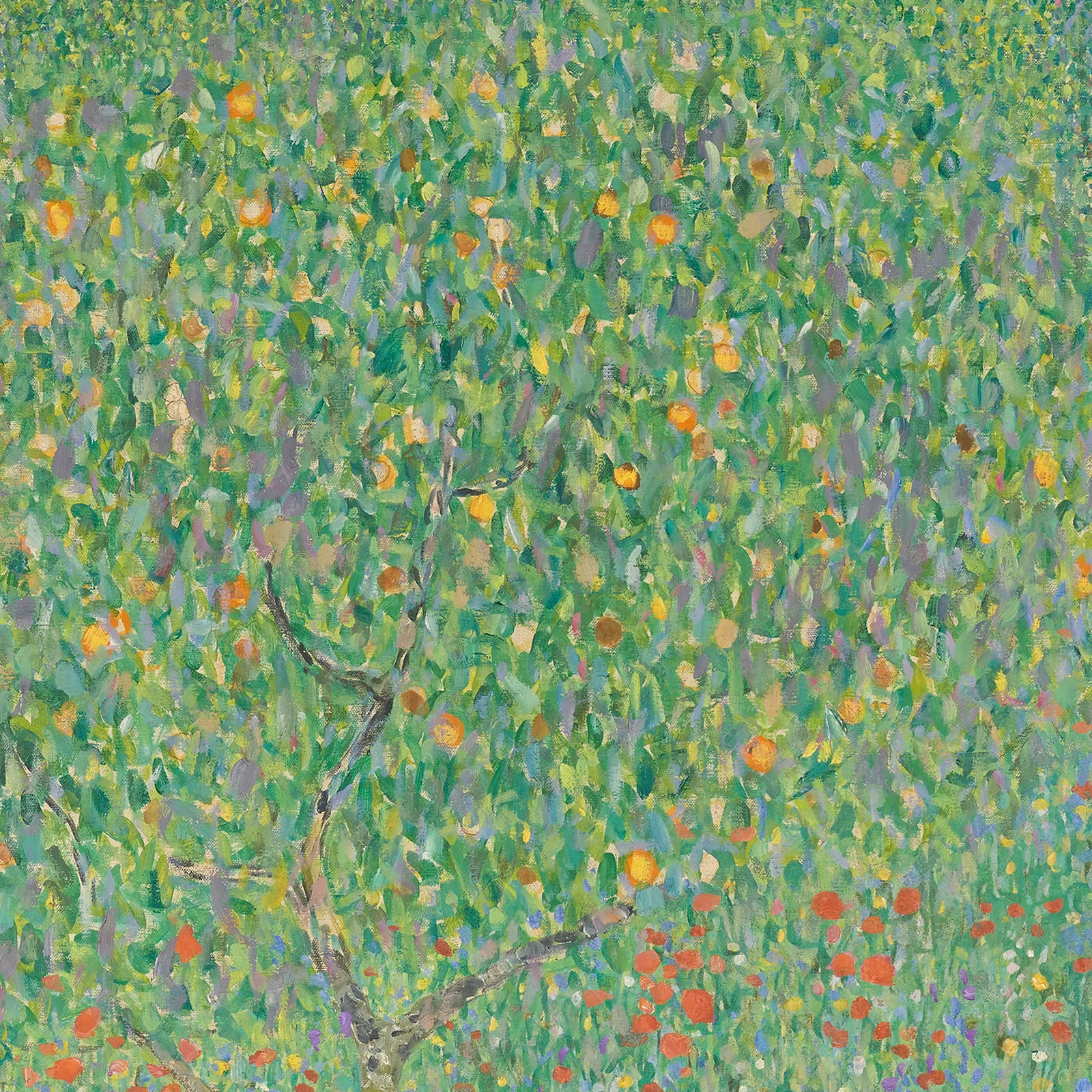 Detail 1 of Poppy Field by Gustav Klimt, 1907