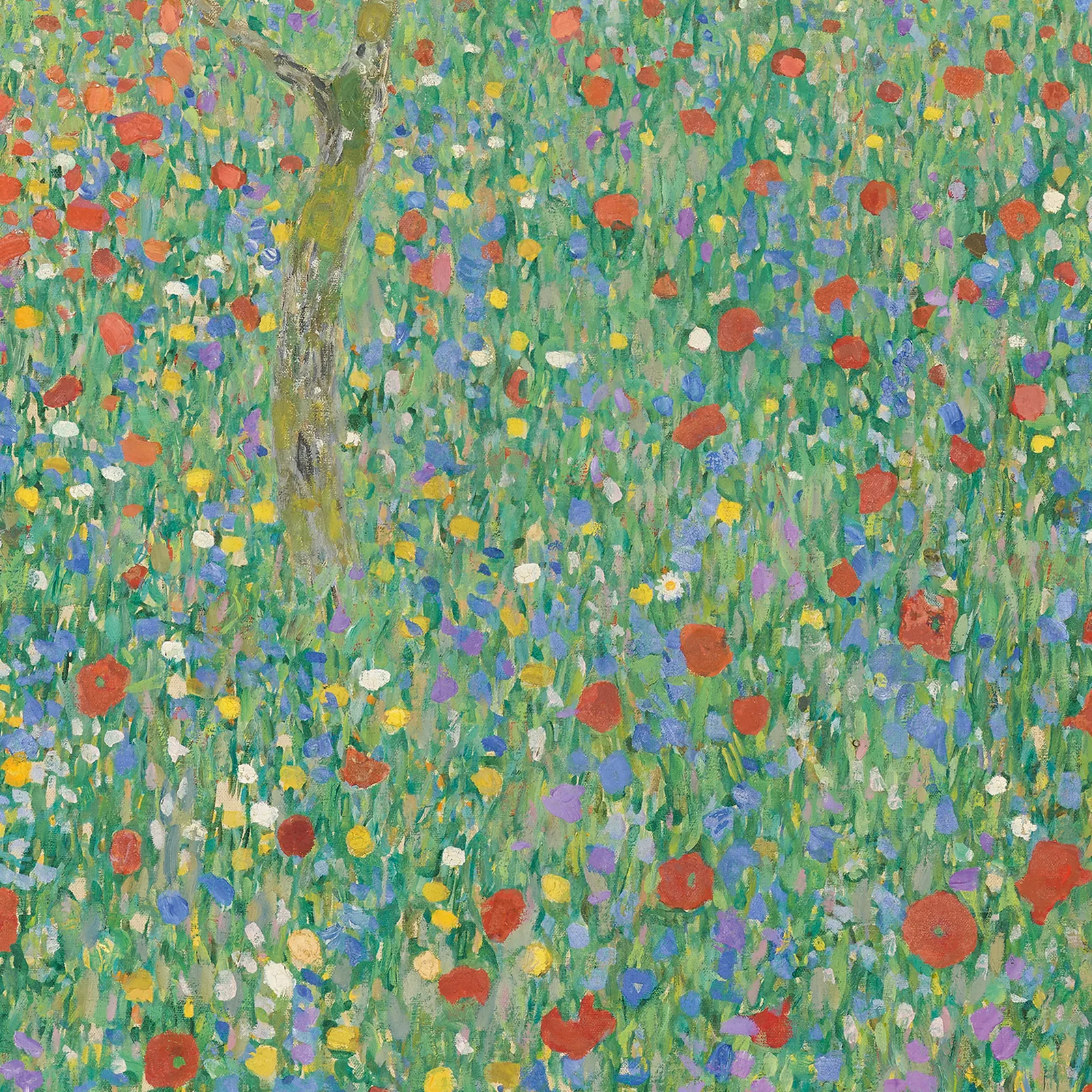 Detail 2 of Poppy Field by Gustav Klimt, 1907