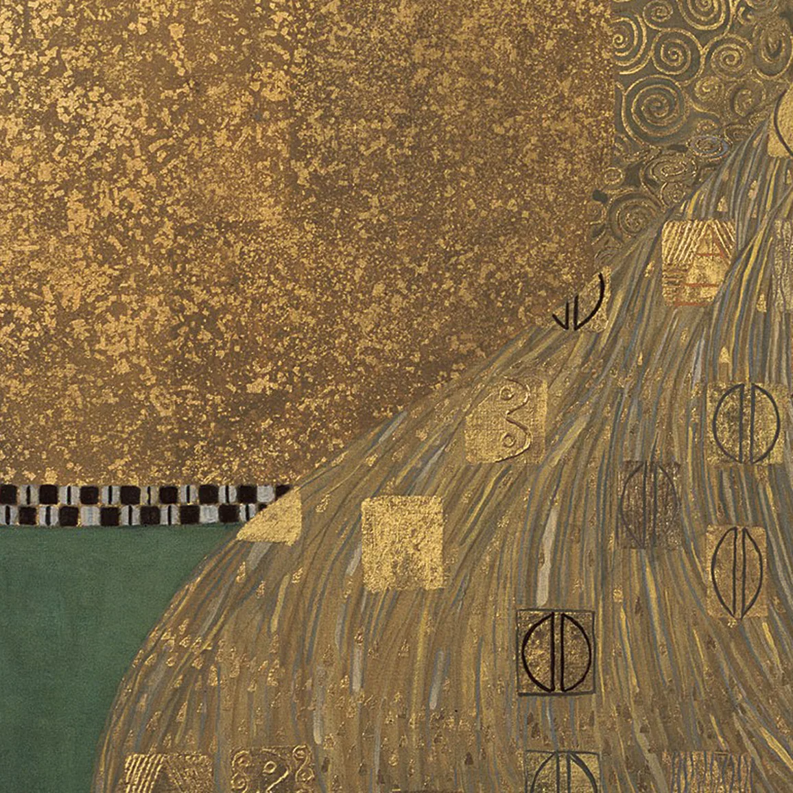 Detail 3 of Portrait of Adele Bloch-Bauer I by Gustav Klimt, 1903–1907