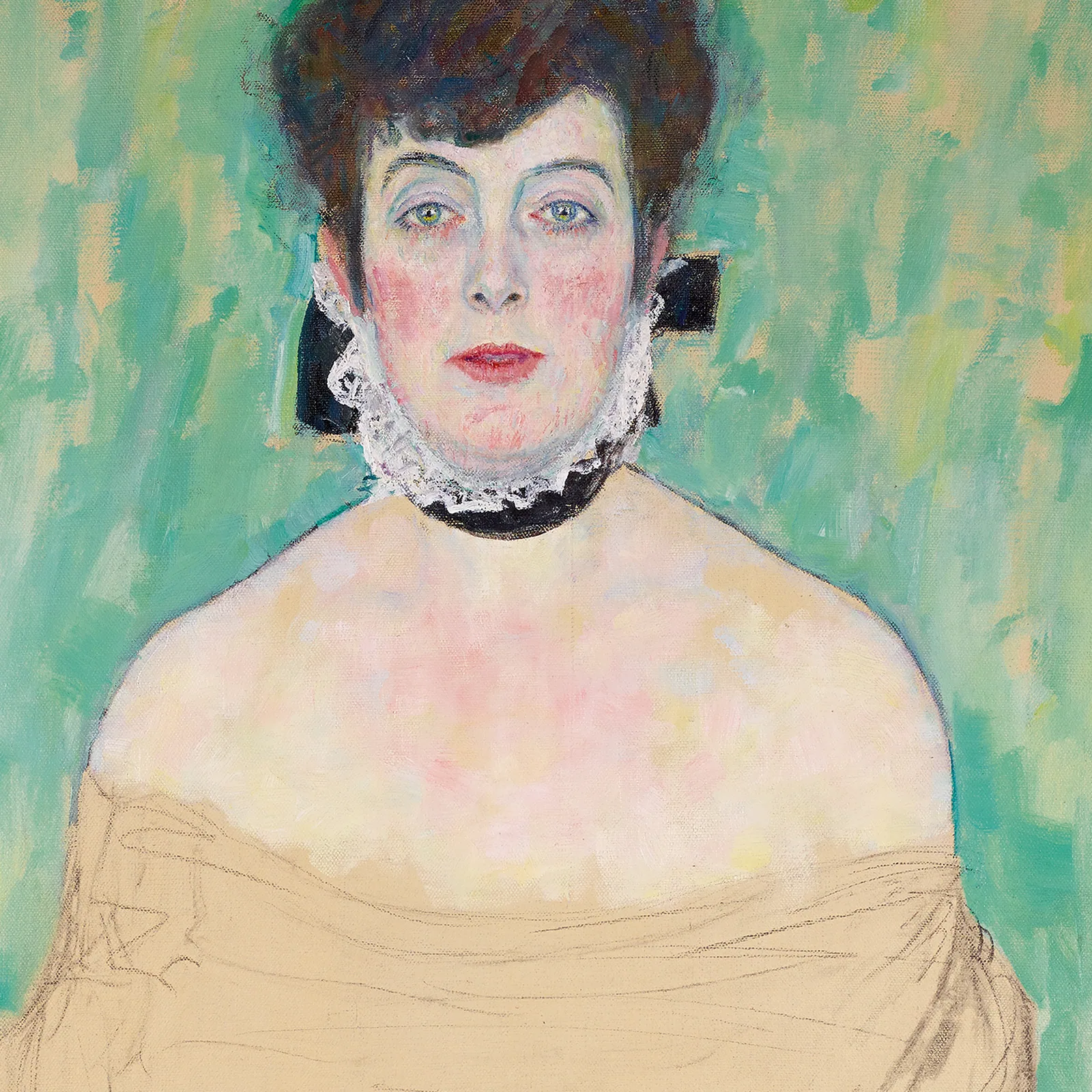 Detail 1 of Portrait of Amalie Zuckerkandl by Gustav Klimt, 1917–1918