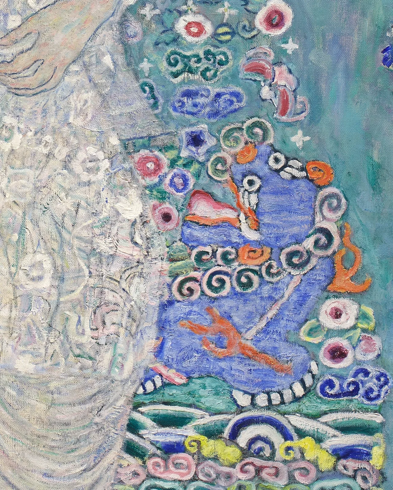 Detail 1 of Portrait of Elisabeth Lederer by Gustav Klimt, 1914–1916