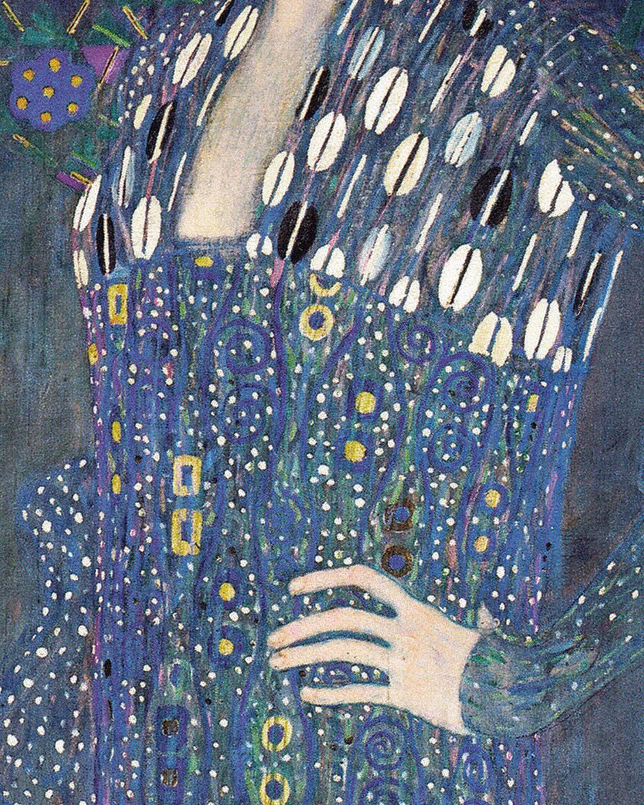 Detail 1 of Portrait of Emilie Flöge by Gustav Klimt, 1902