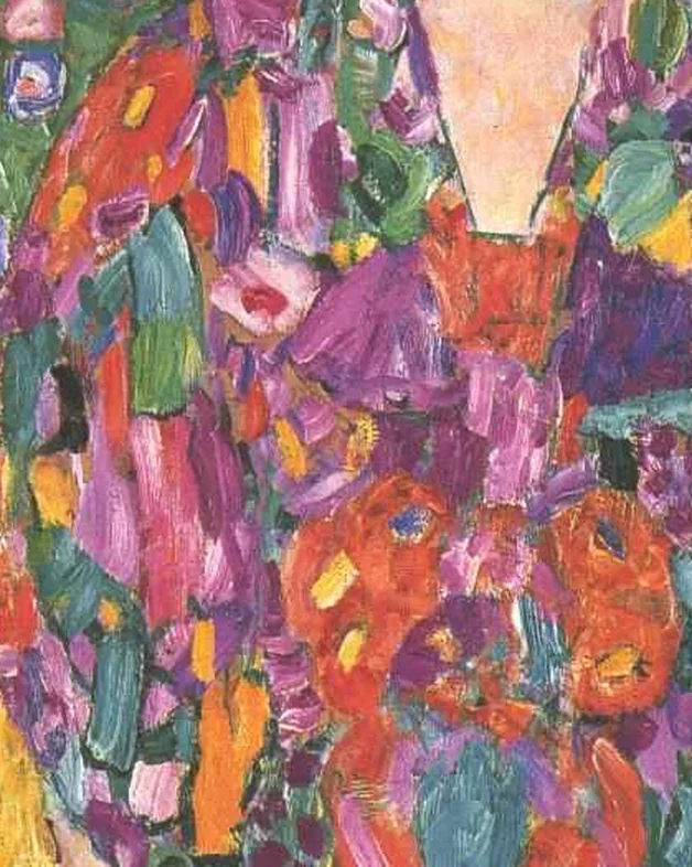 Detail 1 of Portrait of Eugenia Primavesi by Gustav Klimt, 1913–1914