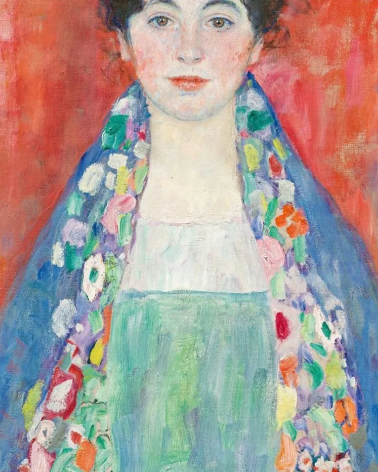 Detail 2 of Portrait of Fräulein Lieser by Gustav Klimt, 1917