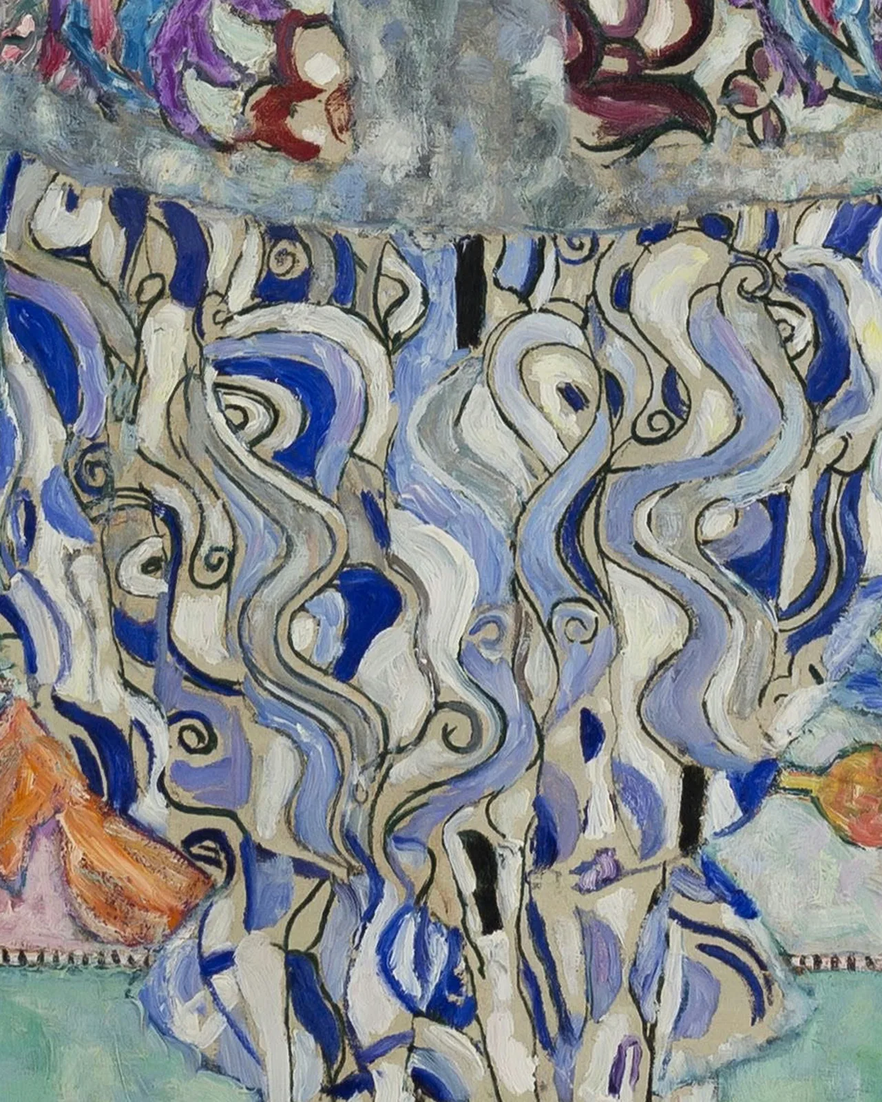 Detail 1 of Portrait of Friederike Maria Beer by Gustav Klimt, 1916