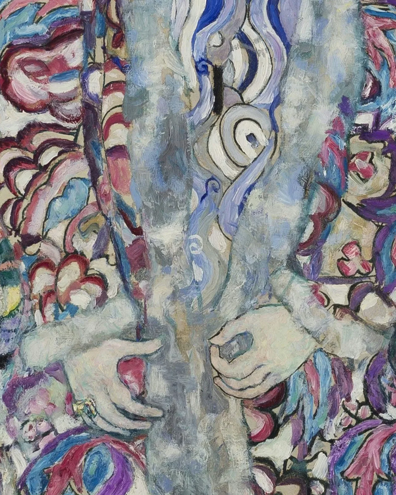 Detail 2 of Portrait of Friederike Maria Beer by Gustav Klimt, 1916