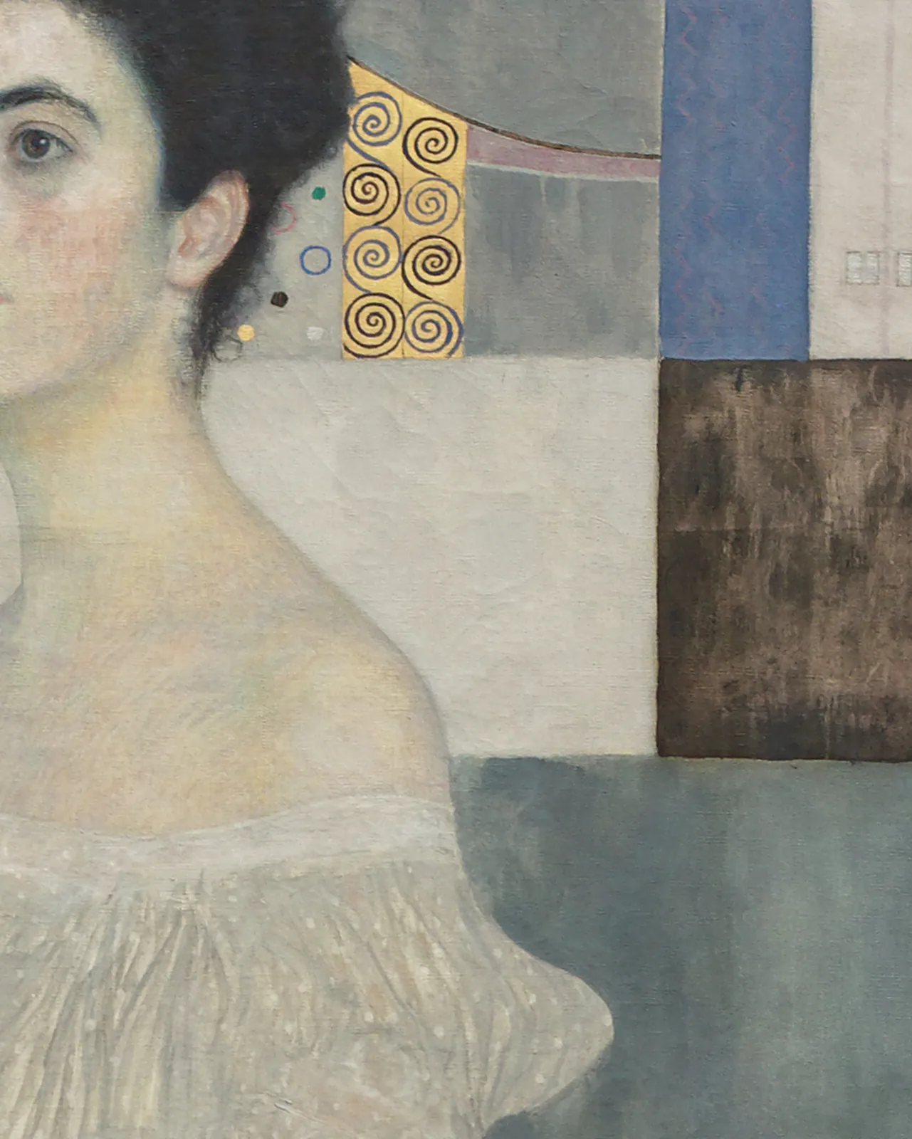 Detail 2 of Portrait of Margaret Stonborough-Wittgenstein by Gustav Klimt, 1905
