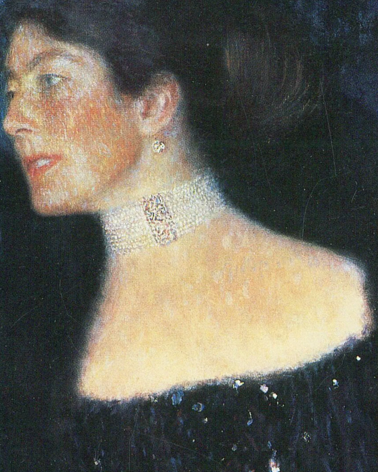 Detail 1 of Portrait of Rose von Rosthorn-Friedmann by Gustav Klimt, 1900