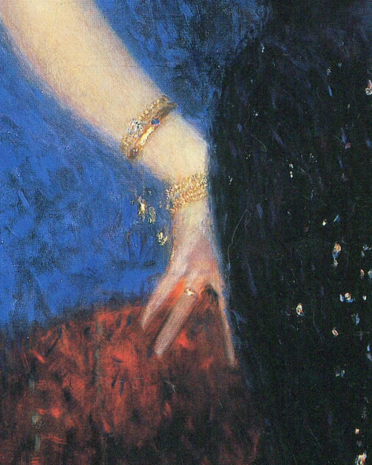 Detail 2 of Portrait of Rose von Rosthorn-Friedmann by Gustav Klimt, 1900