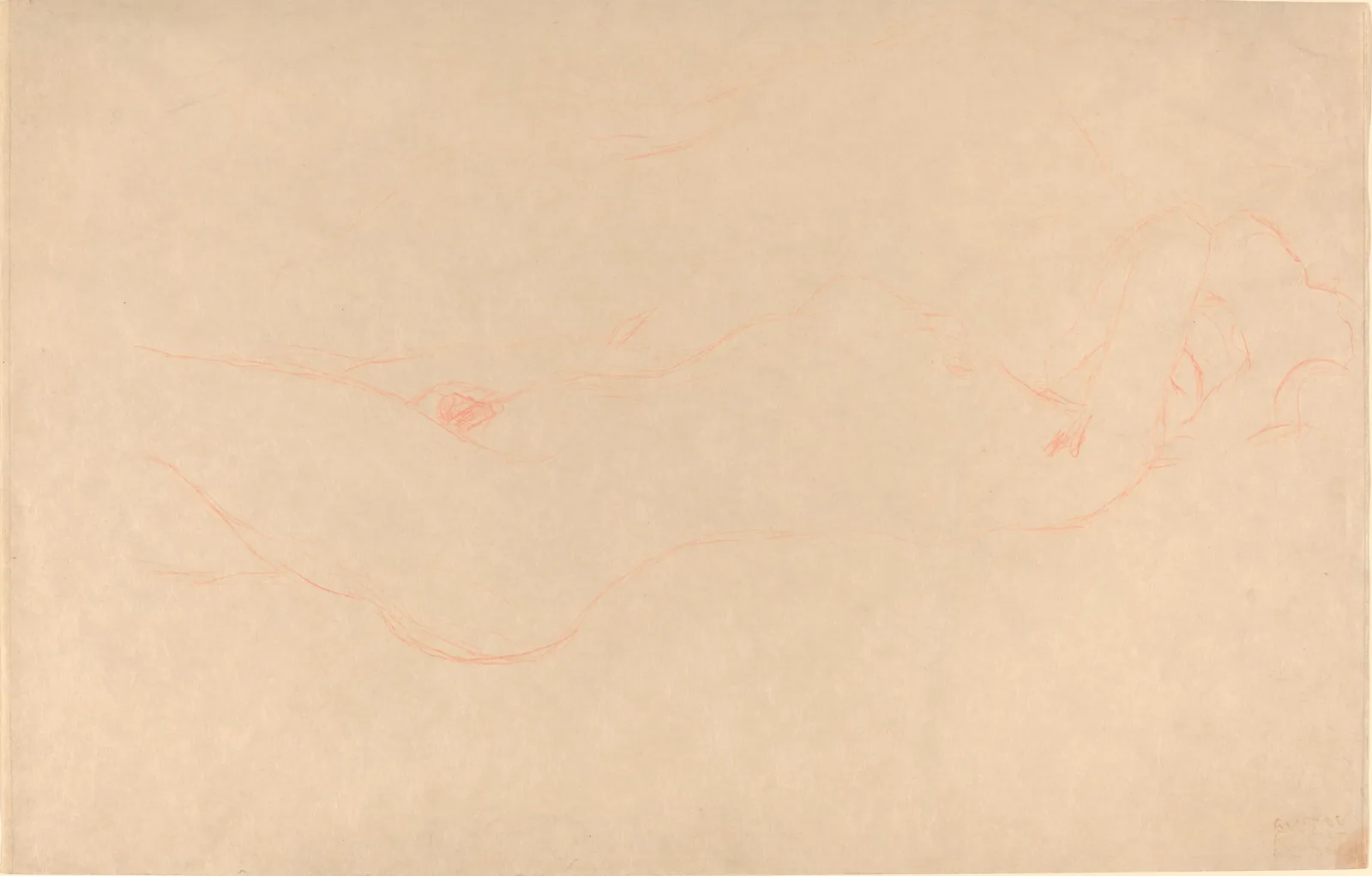 Reclining Woman by Gustav Klimt, c. 1909