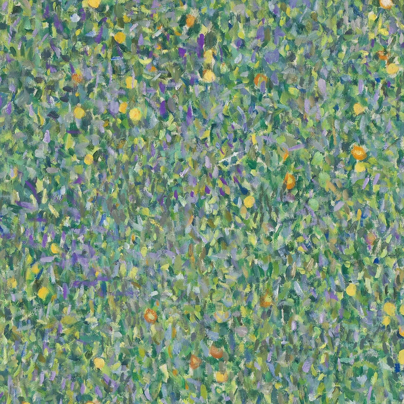 Detail 1 of Rosebushes under the Trees by Gustav Klimt, 1905